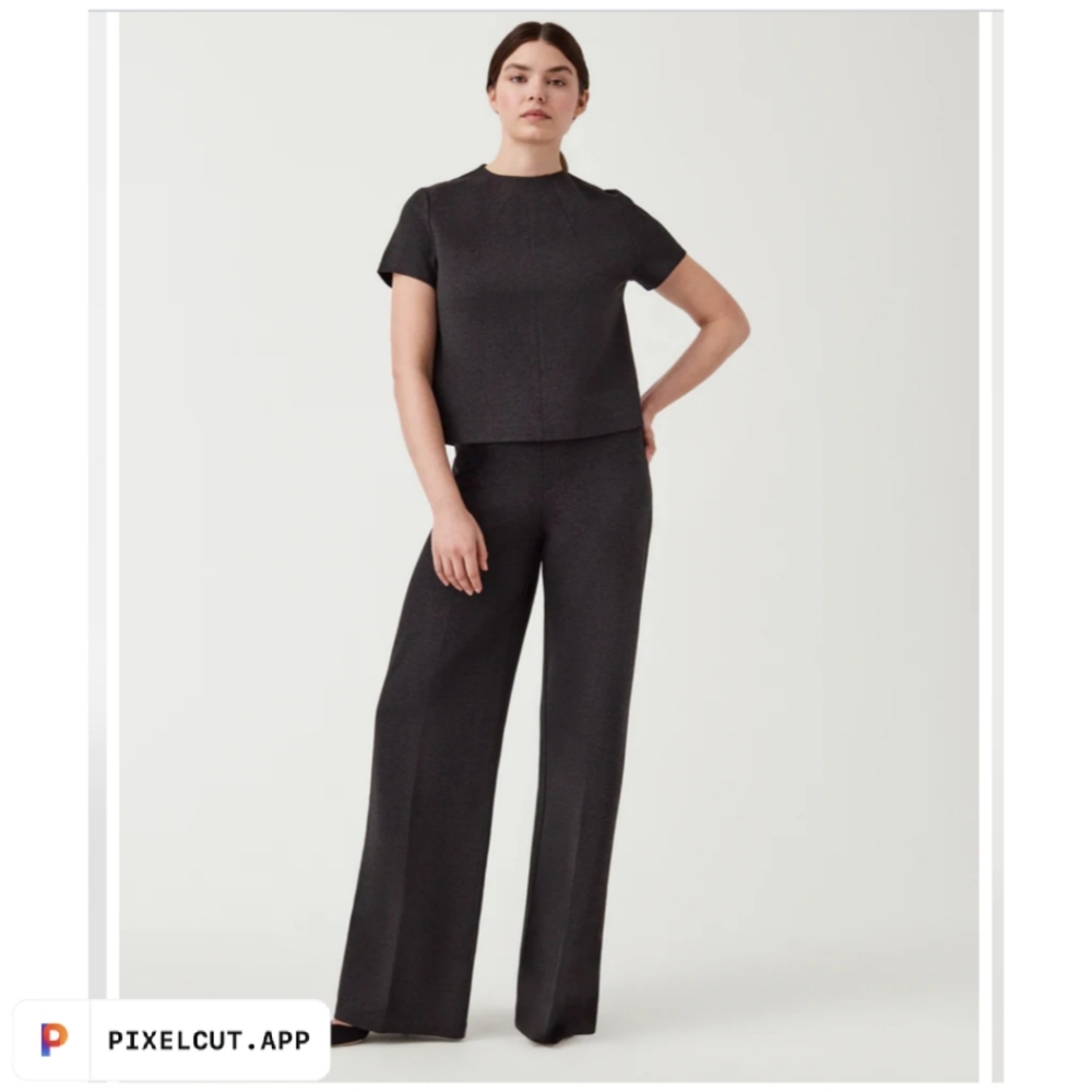 SPANX PerfectFit Ponte Wide Leg Pant Size L